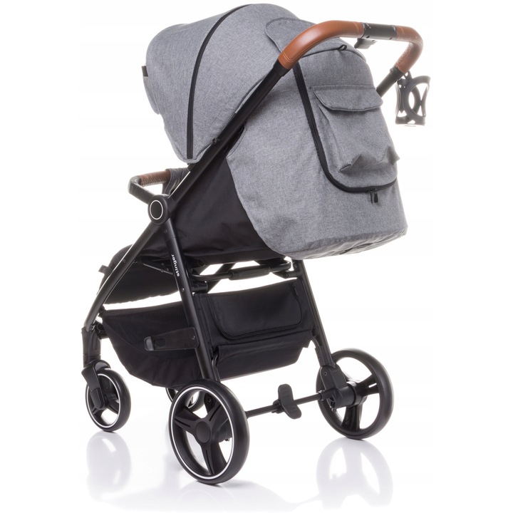Количка 4BABY Stinger, сива, 22кг, размери 56x103x93см, проста система за сгъване
