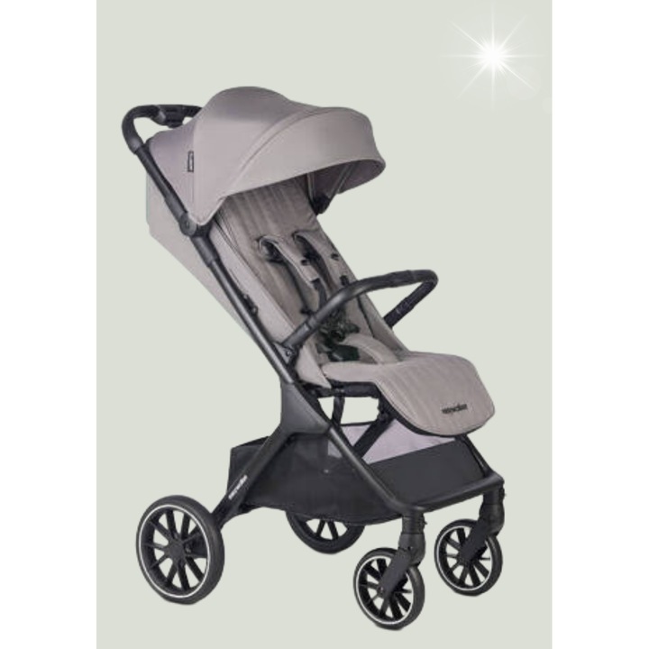 Количка Easywalker Jackey 2XL, Pebble Grey, 0-22 кг, XL колела, лека, автоматична система за сгъване