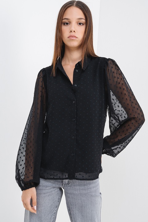 Vila, Ing áttetsző puffos ujjakkal, Fekete