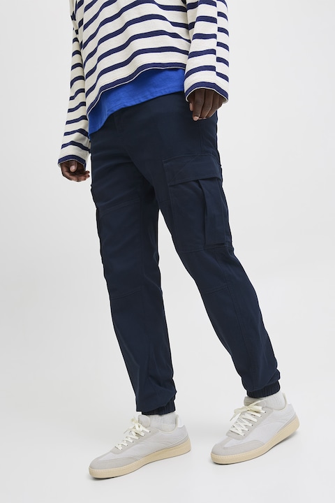 Jack & Jones, Bő fazonú cargo nadrág, Tengerészkék