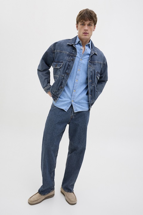 Jack & Jones, Loose fit farmernadrág zsebekkel, Kék