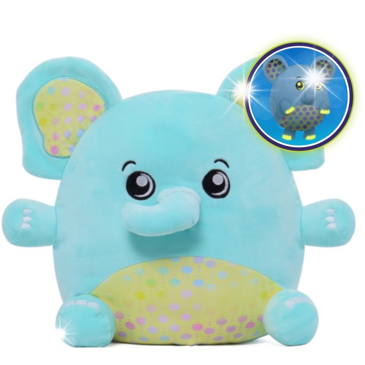 Плюшена играчка, Слонче Елън, 30см, многоцветна, размери 18x16x30см