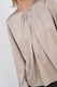 Only, Bluza cu decolteu la baza gatului si pliuri, Maro nisip