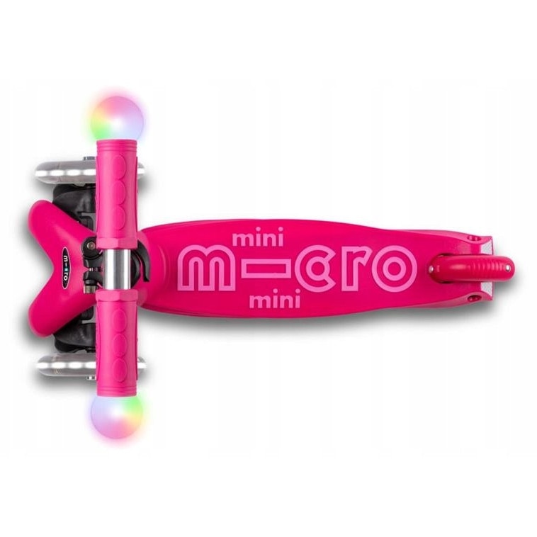 Scaun trotineta Micro Mini2Grow Deluxe Magic LED, rozie, cu scaun