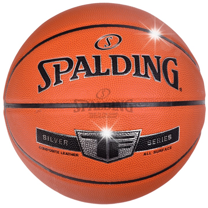 Minge de baschet Spalding Silver TF, 8 panouri, portocalie, marimea 7