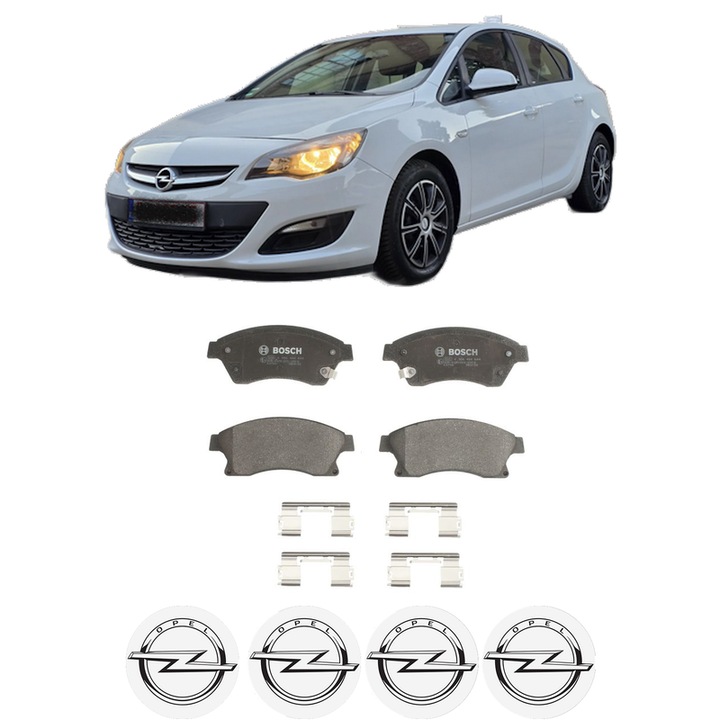 Set placute frana Fata OPEL ASTRA J Hatchback Van (P10) 1.6 CDTi din 2013-2015, KW 100 CP 136 CMC 1598, Auto, Bosch, 4 Stickere auto cu OPEL