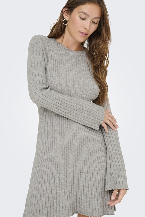 Only, Rochie tricotata si striata, Gri melange