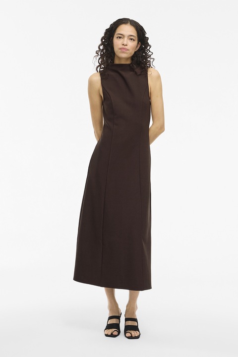 Vila, Разкроена рокля с шпиц, Кафяв