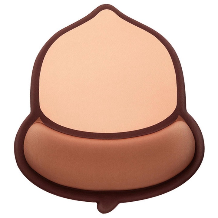 Mouse pad cu suport pentru incheietura mainii, culoare maro, dimensiuni 27x23x2.5cm, set 1 buc.