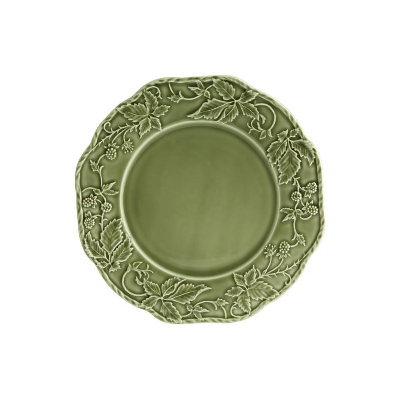 Farfurie intinsa, BP, motiv floral, 24 cm, gri inchis