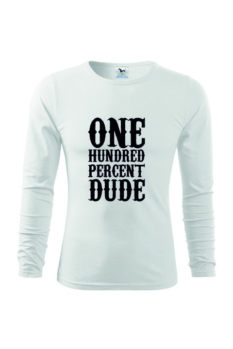 Bluze de barbati basic fit-t long sleeve dude negru, Alb/Negru