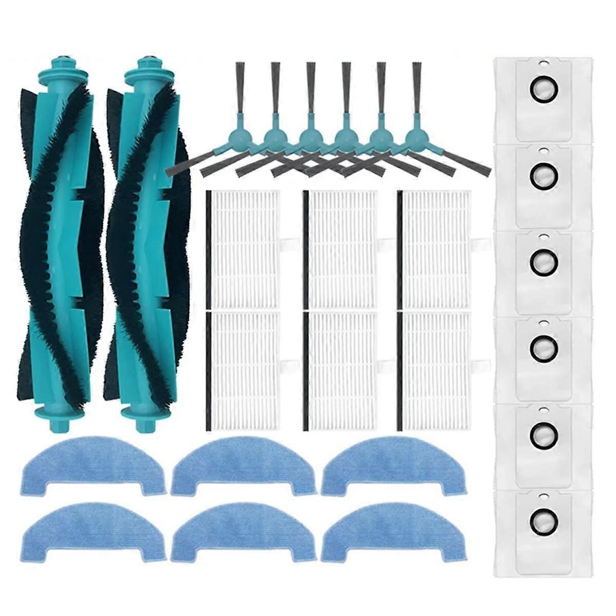 Set accesorii aspirator 2 perii, 6 filtre HEPA, 6 carpe mop, 6