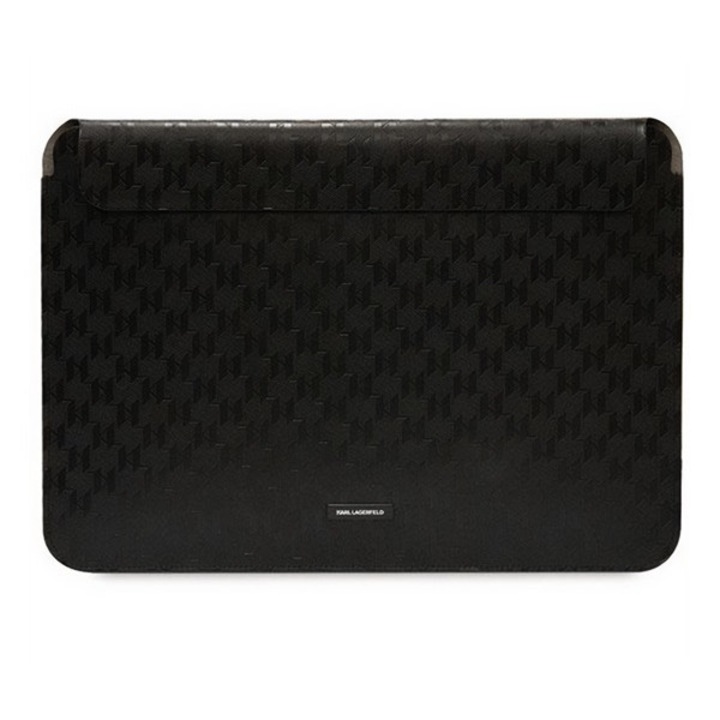 Karl lagerfeld saffiano plaque tok fekvő, bőr hatású laptop/notebook/tablet, univerzális, 14" méret, fekete