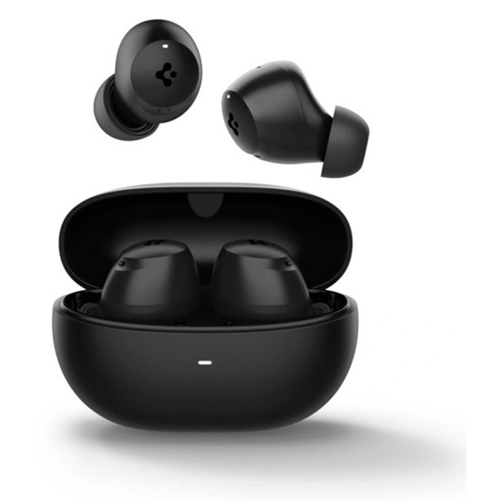 Spigen sa2401 anc pro bluetooth fülhallgató sztereo, v5.2, tws, mikrofon, aktív zajszűrő + töltőtok, fekete