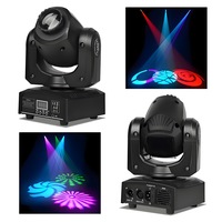 U`King DJ Lights Moving Head 8 culori 8 GOBO Iluminat scenic Spot LED cu control DMX si activare prin sunet pentru nunti, petreceri disco, biserici, spectacole live, baruri (negru - 1 bucata)