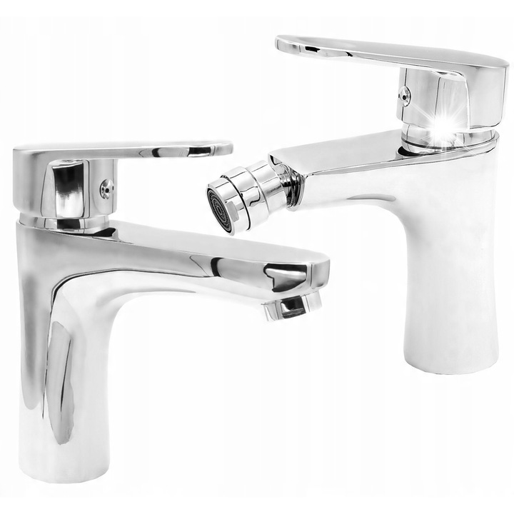 Комплект санитарни батерии Granitan, батерия и биде, хром, 1.65м x 1.40м
