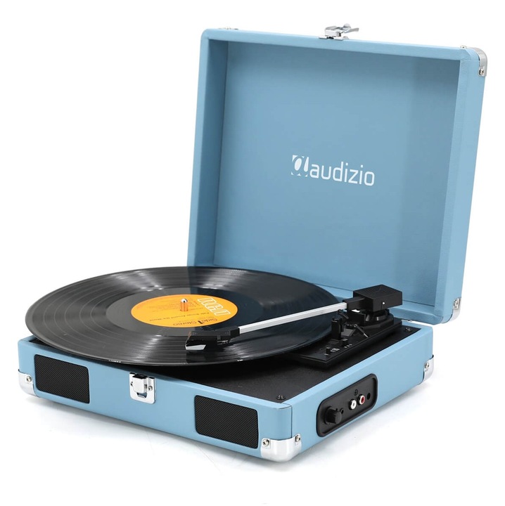 Audizio RP111BL – Bakelit lemezjátszó bőrönd kialakításban – Kék