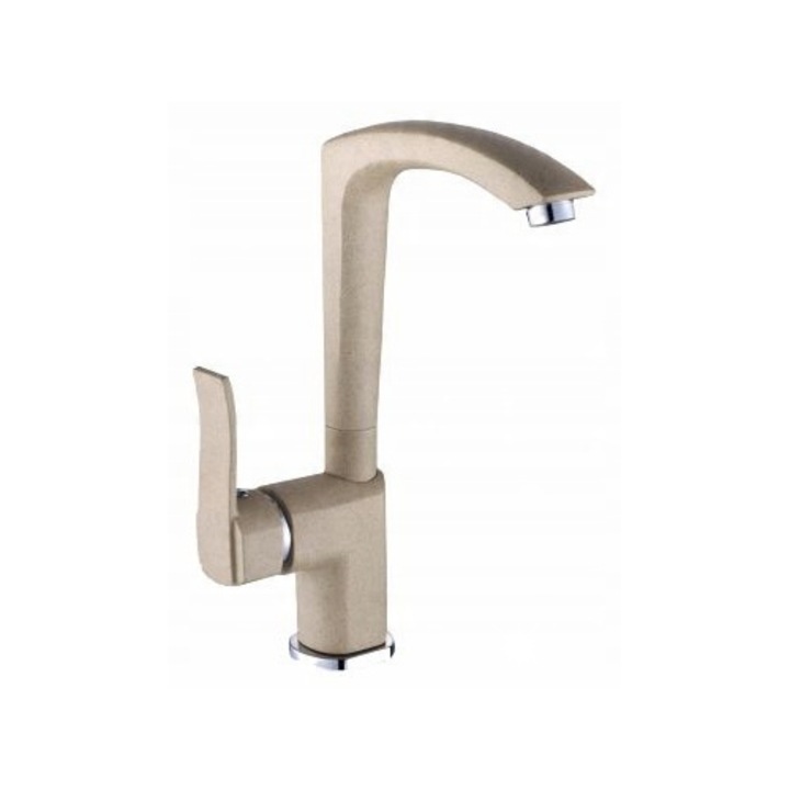 Baterie sanitara Granitan, model Vega, 360° rotativa, inaltime 300mm, montaj standard 35mm, bej