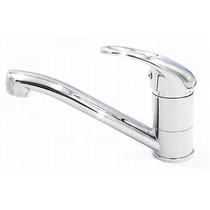 Смесител за мивка Granitan, хром, въртящ се чучур, керамичен, 11 см, пълен комплект