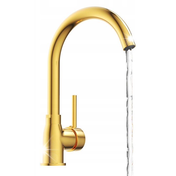 Кухненска батерия Granitan BETA, въртяща се на 360, устойчива на температури, черна, 300 мм