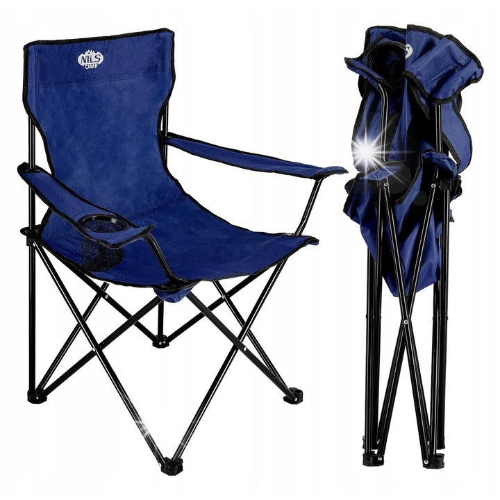 Къмпинг стол Nils Camp NC3044, 600D Oxford, поставка за чаша, сгъваем, 82x42x85см