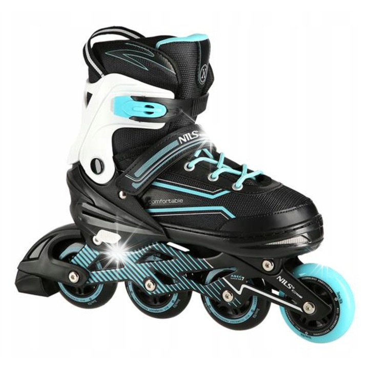 Ролкови кънки Nils Extreme NA1169A, L (39-42), алуминий, 76мм, син