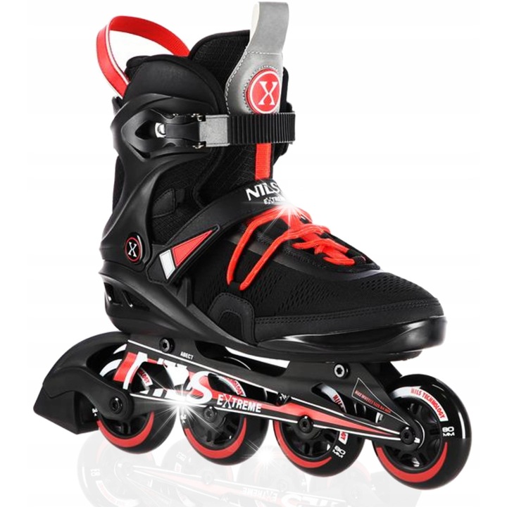 Ролери Nils Extreme NA14124, 46, алуминий, PU колела 80x24мм, черни