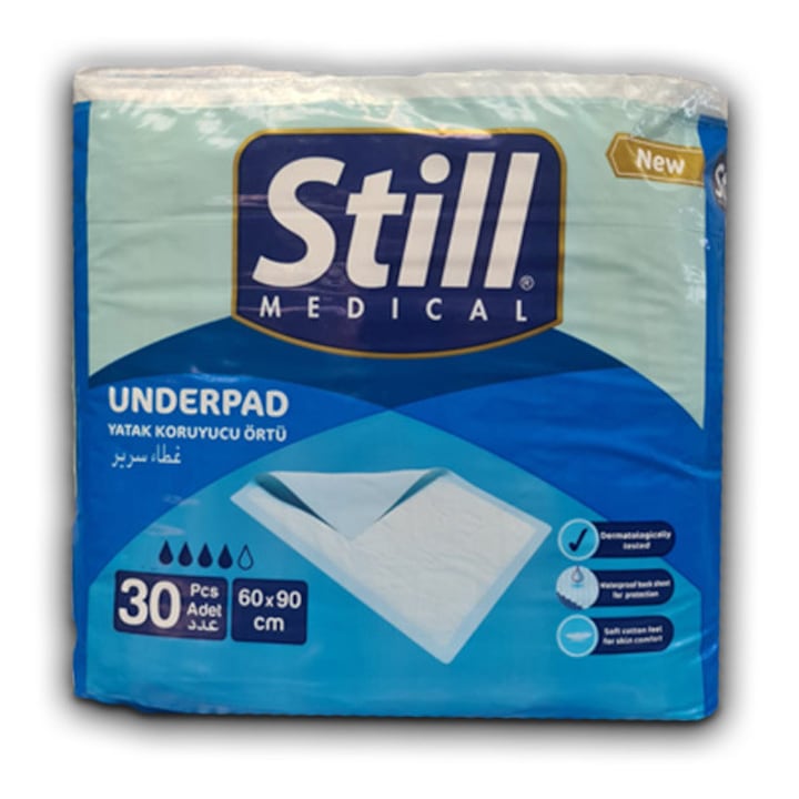 Aleze absorbante pat 60×90 STILL Medical pachet 30 bucati