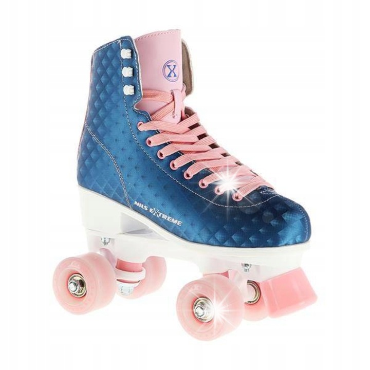 Ролкови кънки Nils Extreme NQ14110, 54x32 мм, ABEC7, кремави, размер 35