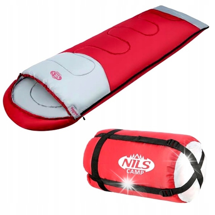 Спален чувал Nils Camp, 2в1, 185+30x75см, водоустойчив, 0-12°C