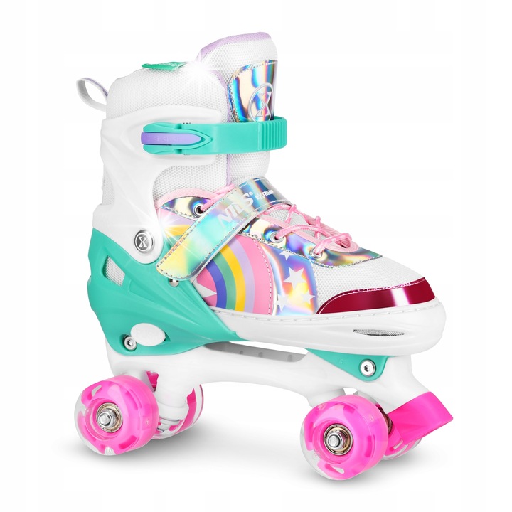 Ролери Nils Extreme NQ0187, L (39-41), с гумени колела с LED, регулируем комплект