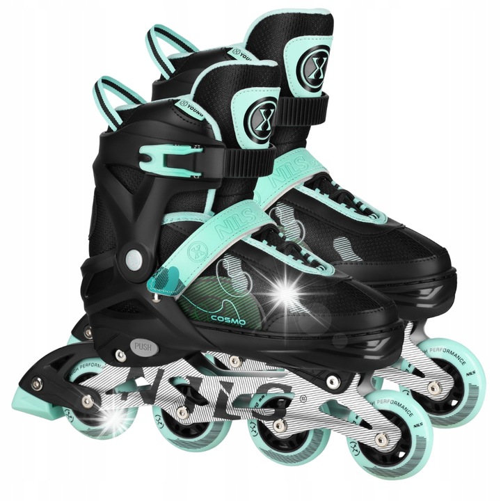 Регулируеми ролери Nils Extreme, 70 мм, зелени, за деца