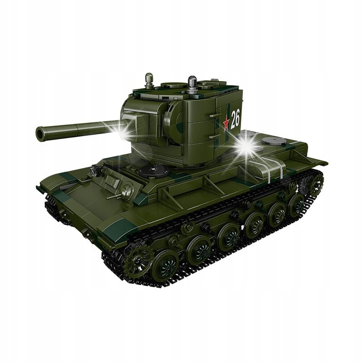 Комплект за изграждане на танк KV-2, Mould King, 28,7x13,2x14см, многоцветен, 924 части