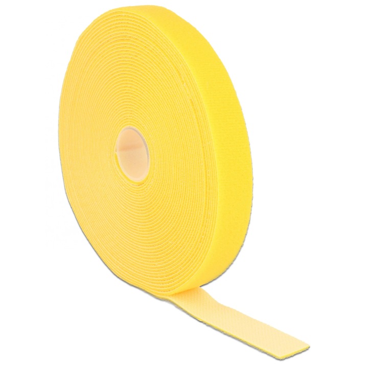 Rola cu arici galbena 10m x 20mm, Delock 18740