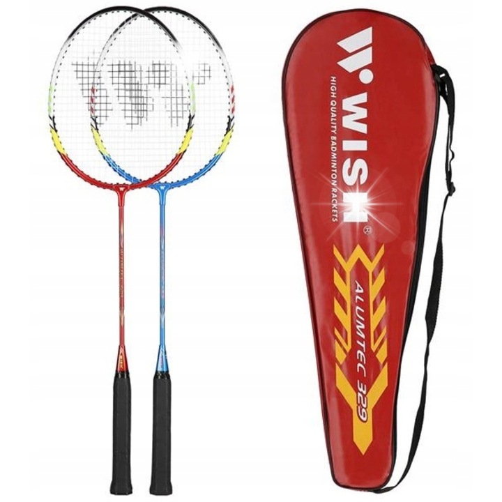 Комплект ракети за бадминтон Alumtec 329K, алуминий и стомана, 66,5 см, 105 гр, 8-10 кг