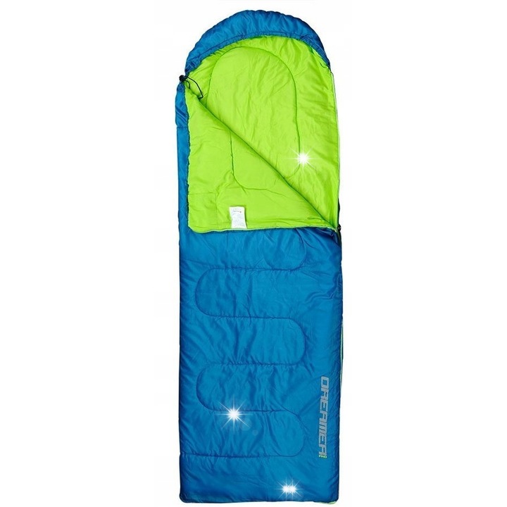 Спален чувал Meteor Dreamer PRO, 190x75см, полиестер, многоцветен, с калъф и възможност за свързване