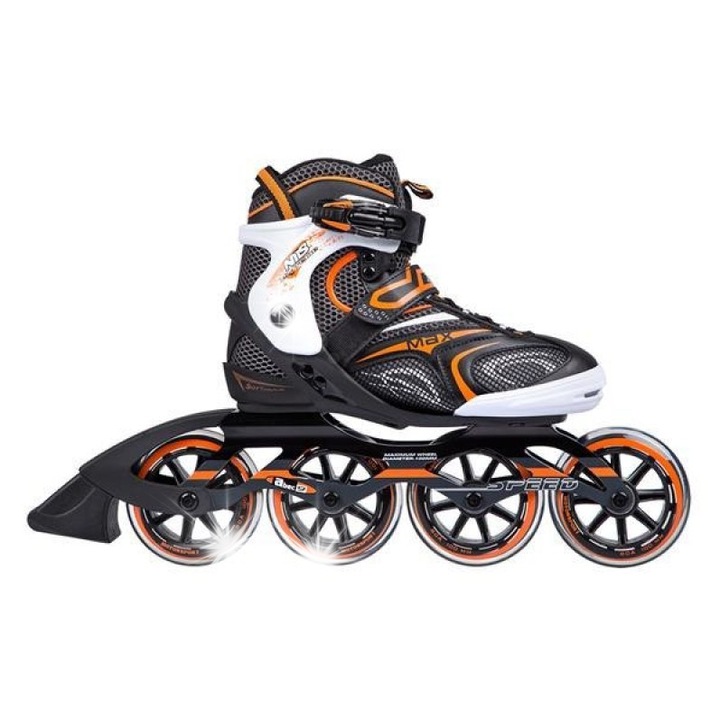 Ролери Nils Extreme NA1060S, 100мм, цвят черно-оранжев, размер 39