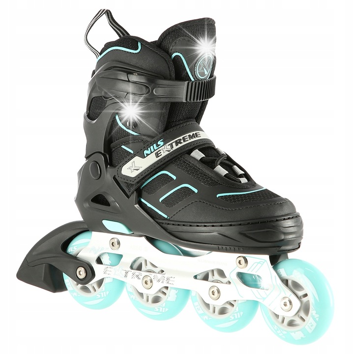 Ролери Nils Extreme, модел NA14174, гумени колела, розови. L (39-42), регулируеми, ABEC-9