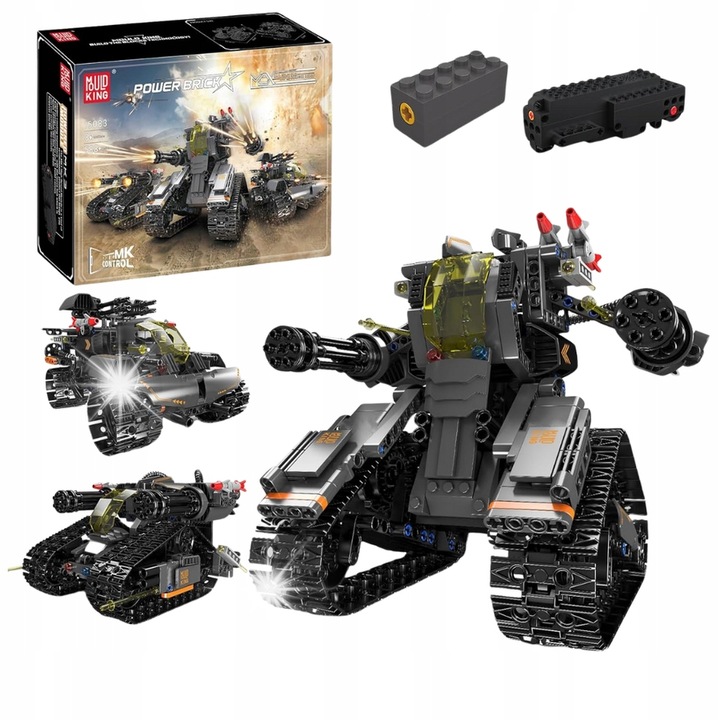 Комплект за конструиране Военен робот 3в1, 588 елемента, многоцветен, 8+ години