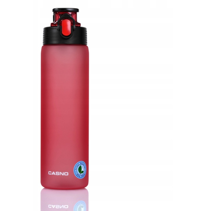Bidon sportiv Casno 750 ml, Tritan, cu filtru, rezistent la temperaturi extreme, transparent