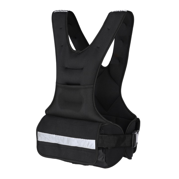 Vesta cu greutati HMS KOR09, reglabila, 9kg, neopren, 45x13-40cm