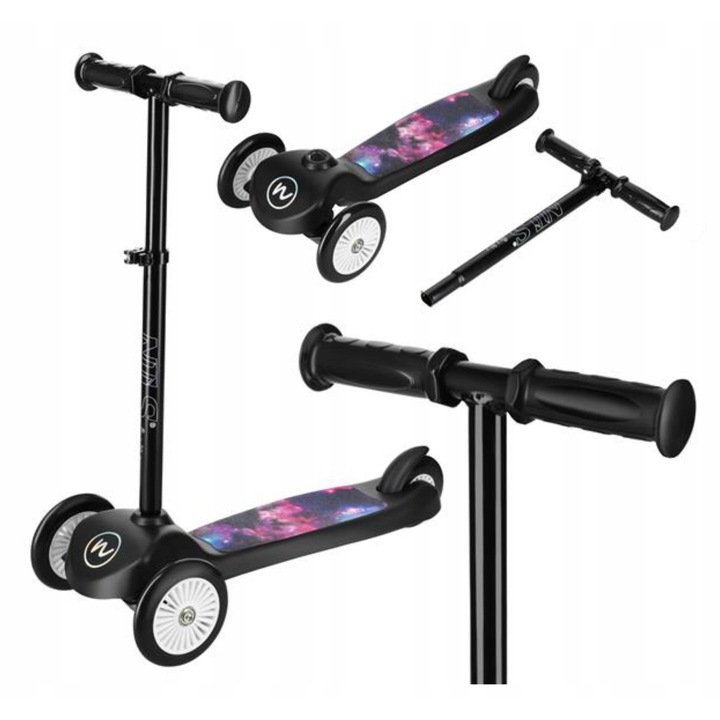 Nils HLB1503 gyermekroller, 3 kerék, fekete, 50 kg, 56,5x25cm