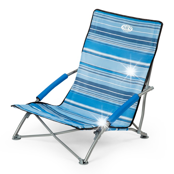 Плажен сгъваем стол Nils Camp, 600D Oxford, 120кг, 57x64x40см, с включен калъф