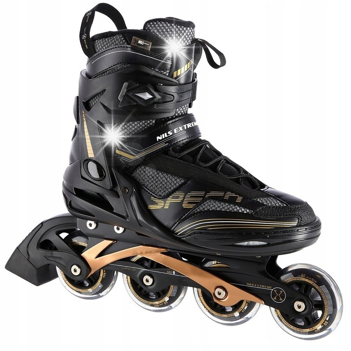 Ролкови кънки Nils Extreme, 80 мм, алуминий, ABEC 9, за средно напреднали и напреднали потребители