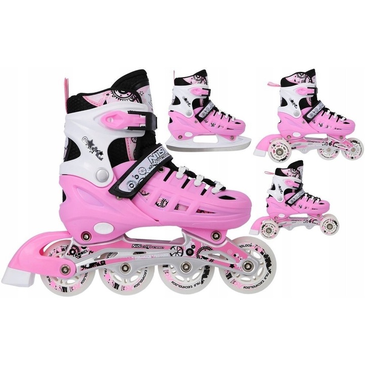 Комплект 4 в 1 Nils Extreme - ролери, кънки, S (31-34)