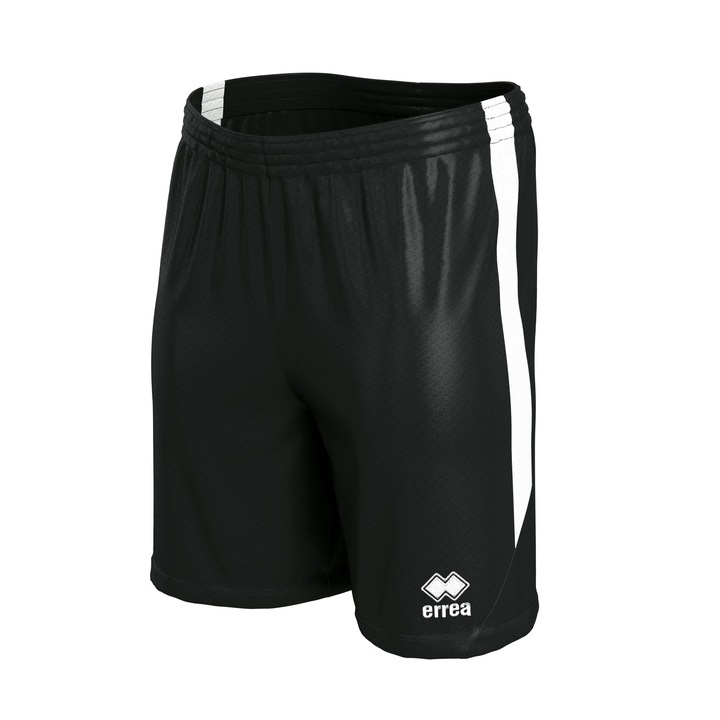 Pantaloni scurti sport Errea Ti-Mothy, elastici, cu banda laterala, negru, poliester