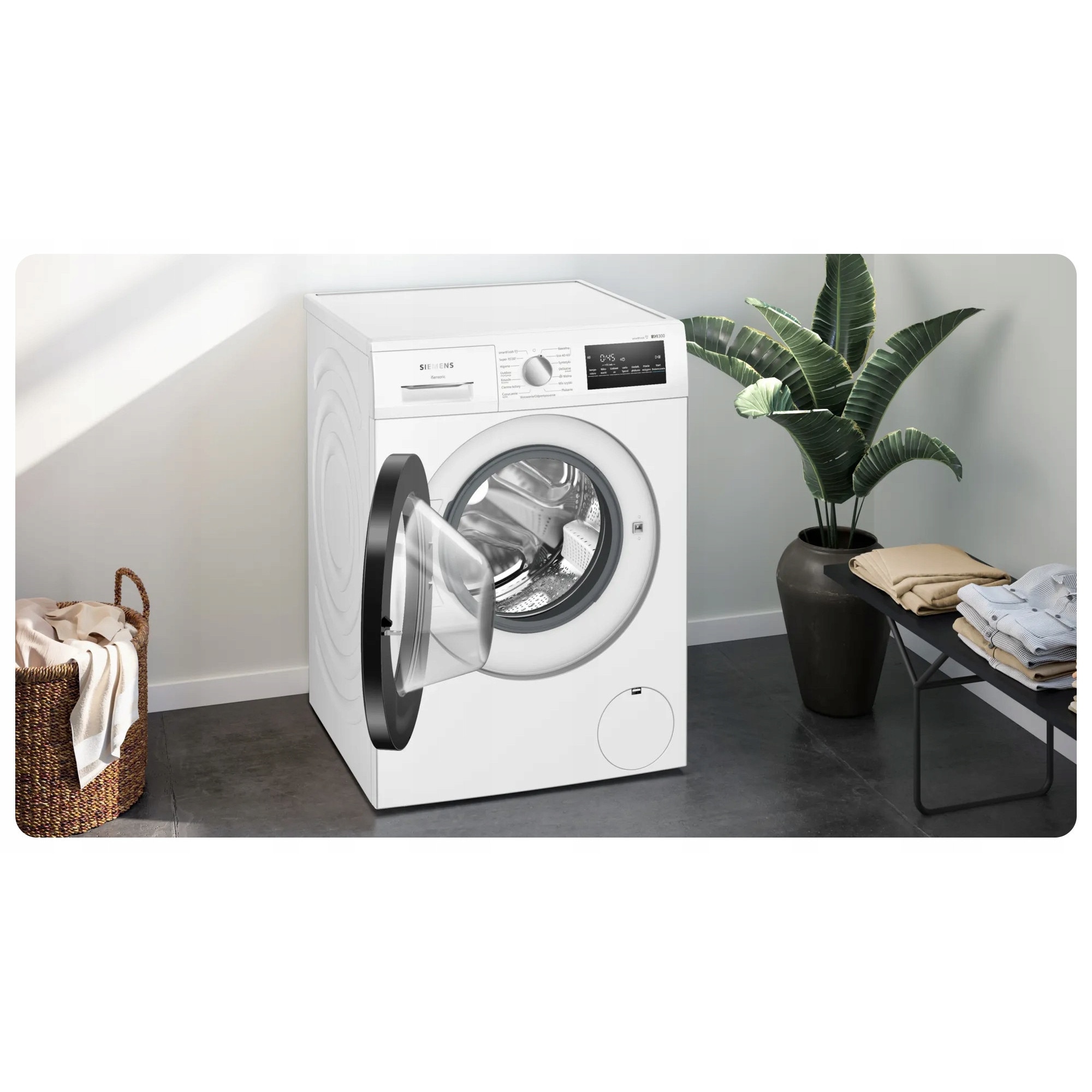 Masina de spalat rufe Siemens WM14N277PL 9kg 1400rpm, alb, cu motor iQdrive si functie varioSpeed