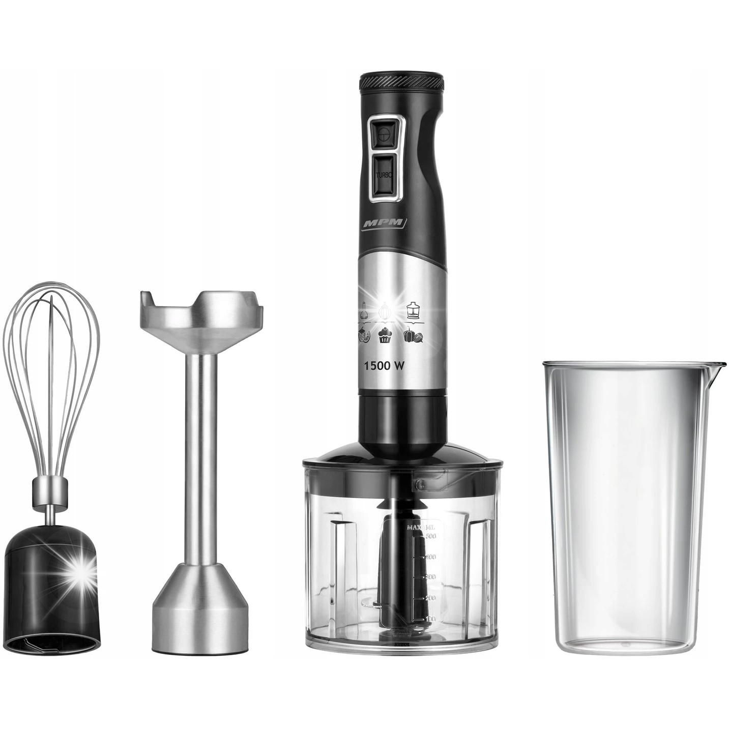 Tom☆　MBL 34 Blender vertical MPM MBL-34M, 1500W, 9 viteze, inox negru