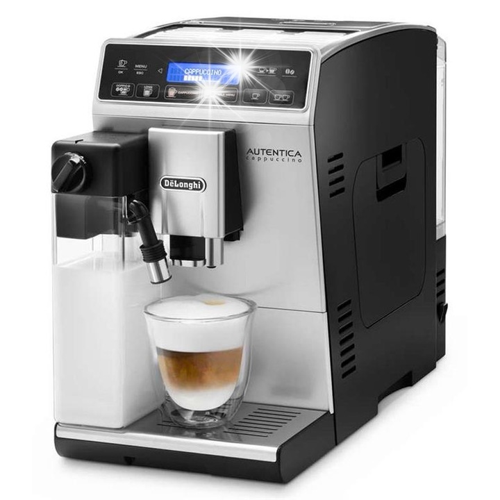 Espressor De'Longhi ETAM 29.660.SB, 1450W, cappuccino, latte macchiato, argintiu-negru, 19.5x47.7x34cm