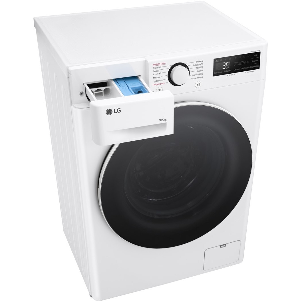 Masina de spalat rufe si uscat LG Vivace 9/5 kg Alb, TurboWash, 60cm
